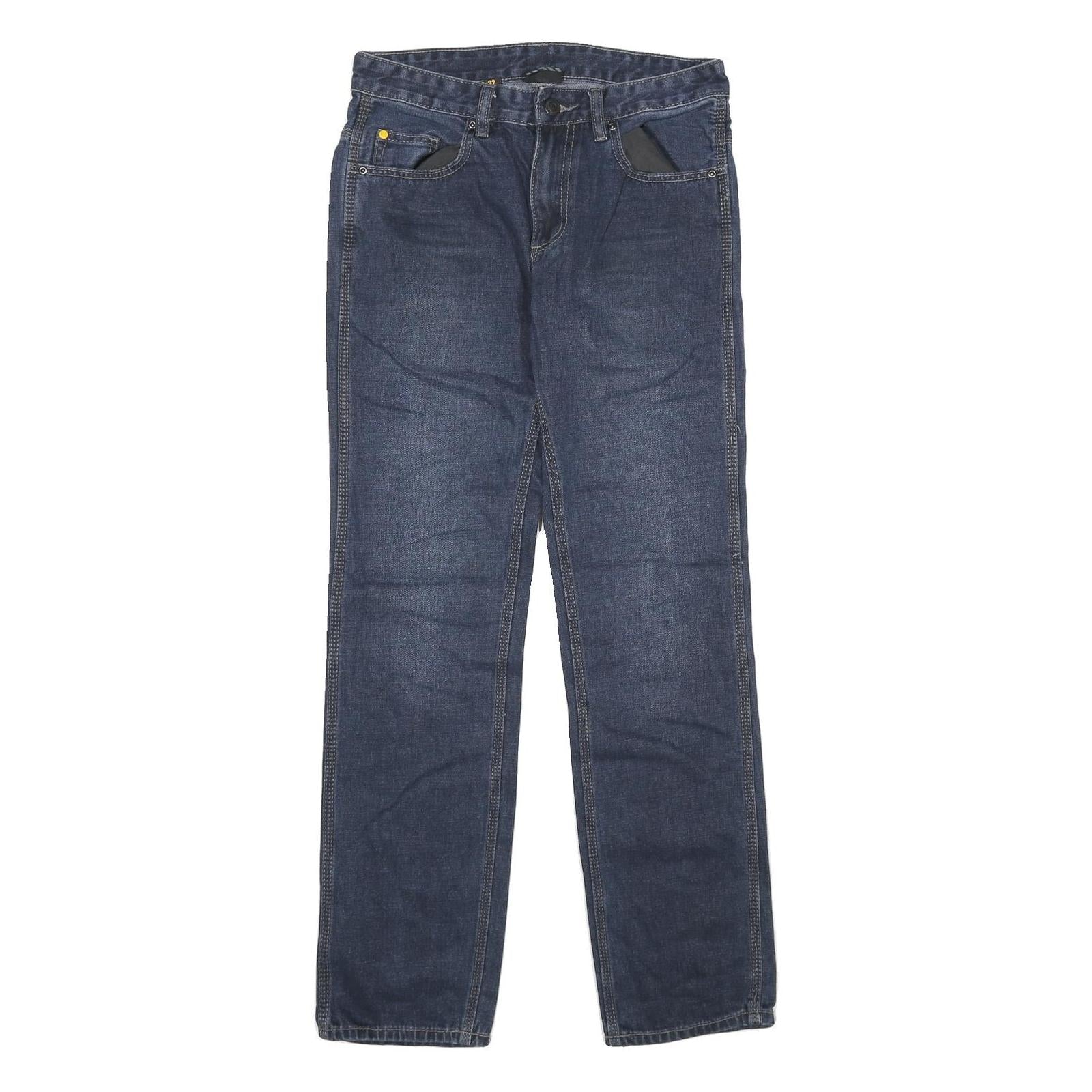 CAT Mens Jeans Blue Regular Straight Denim Medium W30 L32 Classic Comfort