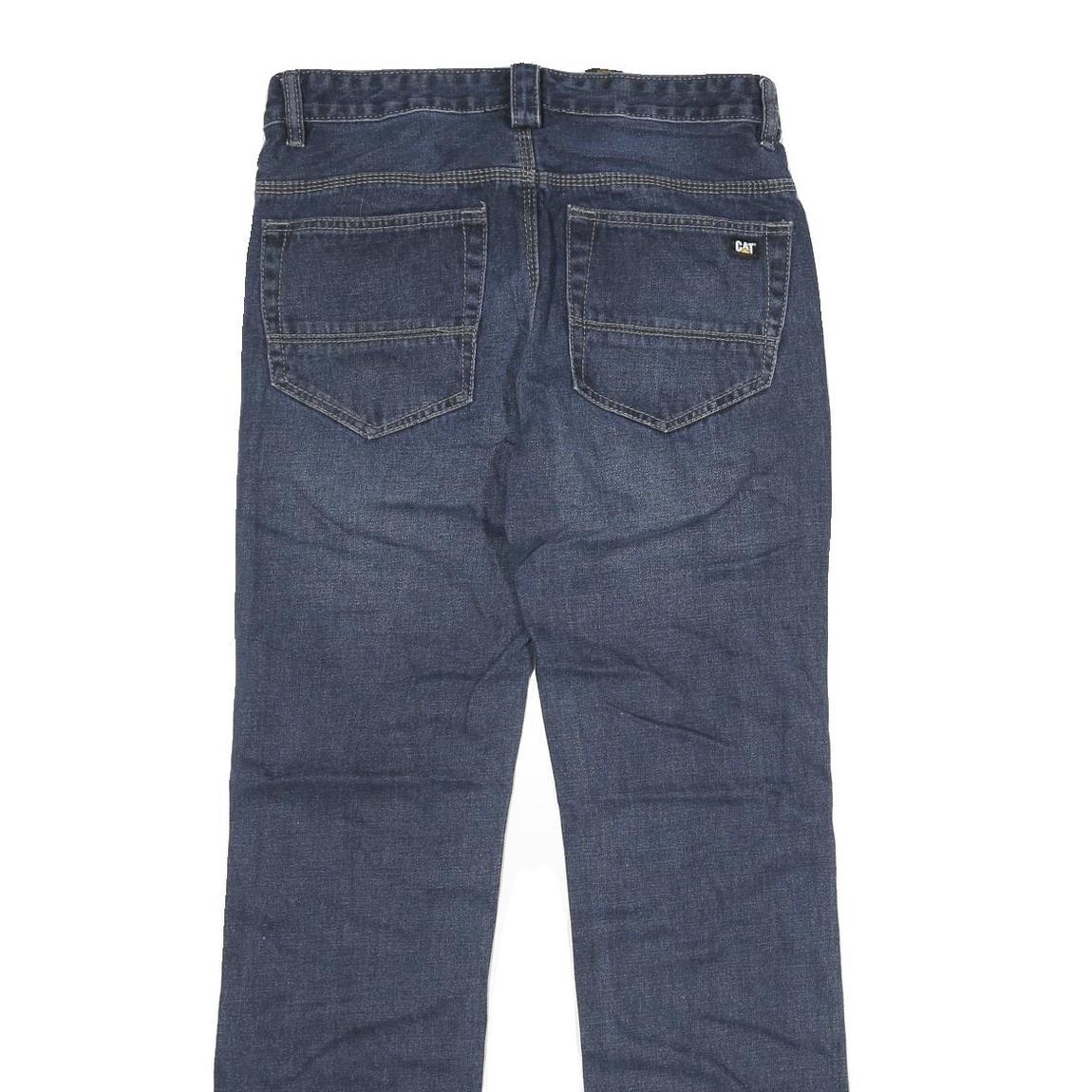 CAT Mens Jeans Blue Regular Straight Denim Medium W30 L32 Classic Comfort