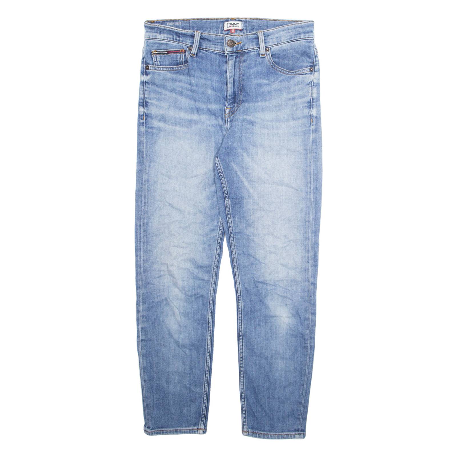TOMMY HILFIGER Mens Jeans Blue Regular Tapered Stone Wash W28 L25