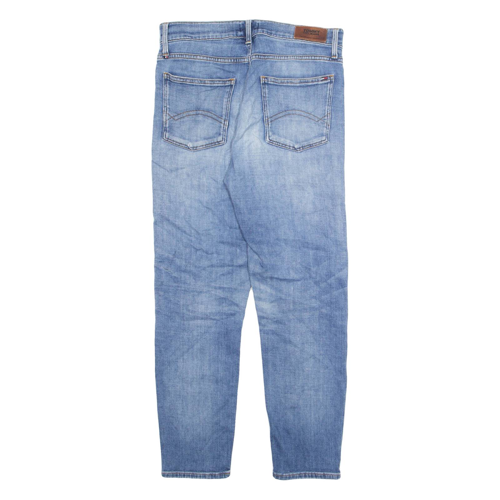 TOMMY HILFIGER Mens Jeans Blue Regular Tapered Stone Wash W28 L25