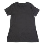 Womens Shift Dress Black Short Sleeve Knee Length S