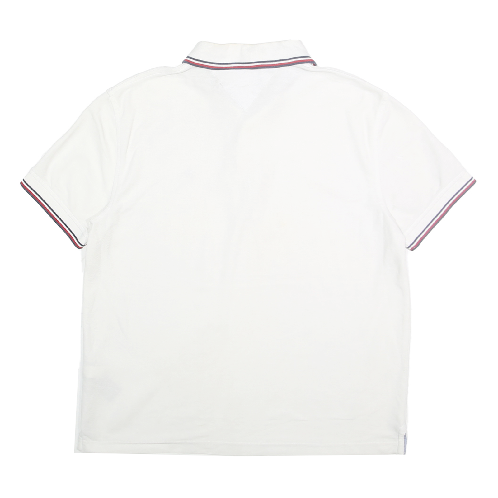 TOMMY HILFIGER Mens White Polo Shirt L Cotton Short Sleeve Logo Casual Basic