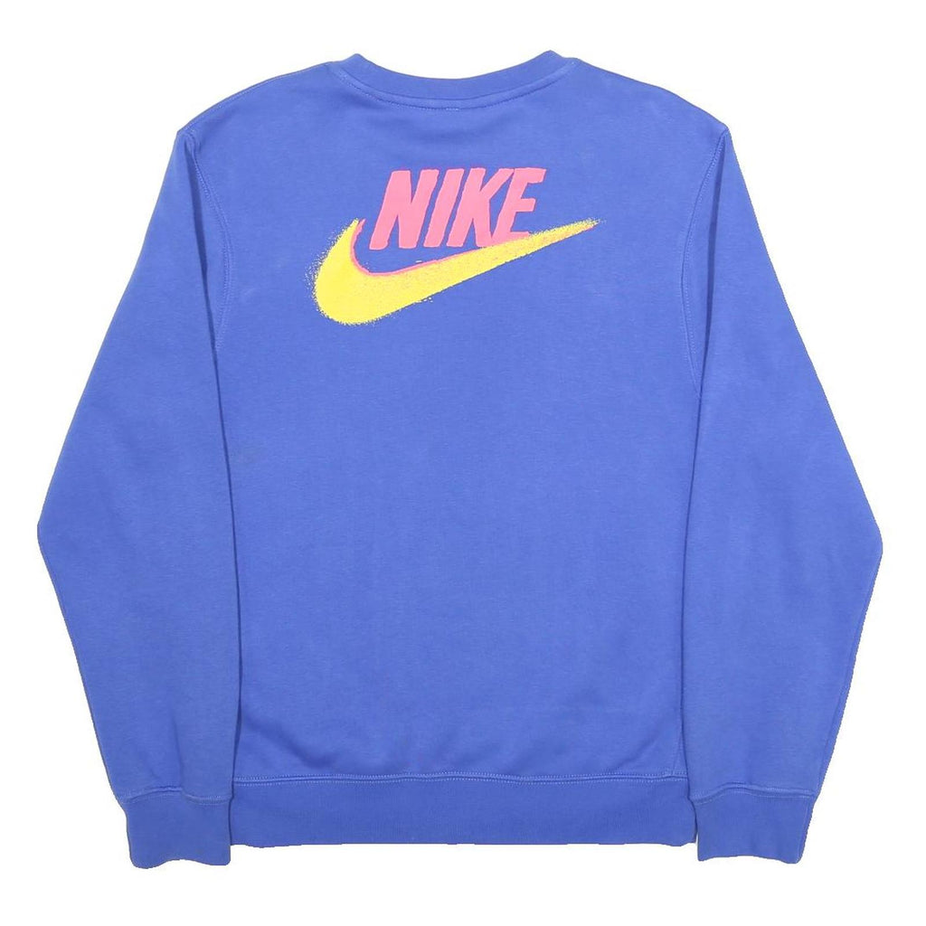 NIKE Mens Blue XS Sweatshirt Cotton Blend Crew Neck Pullover Sport Casual