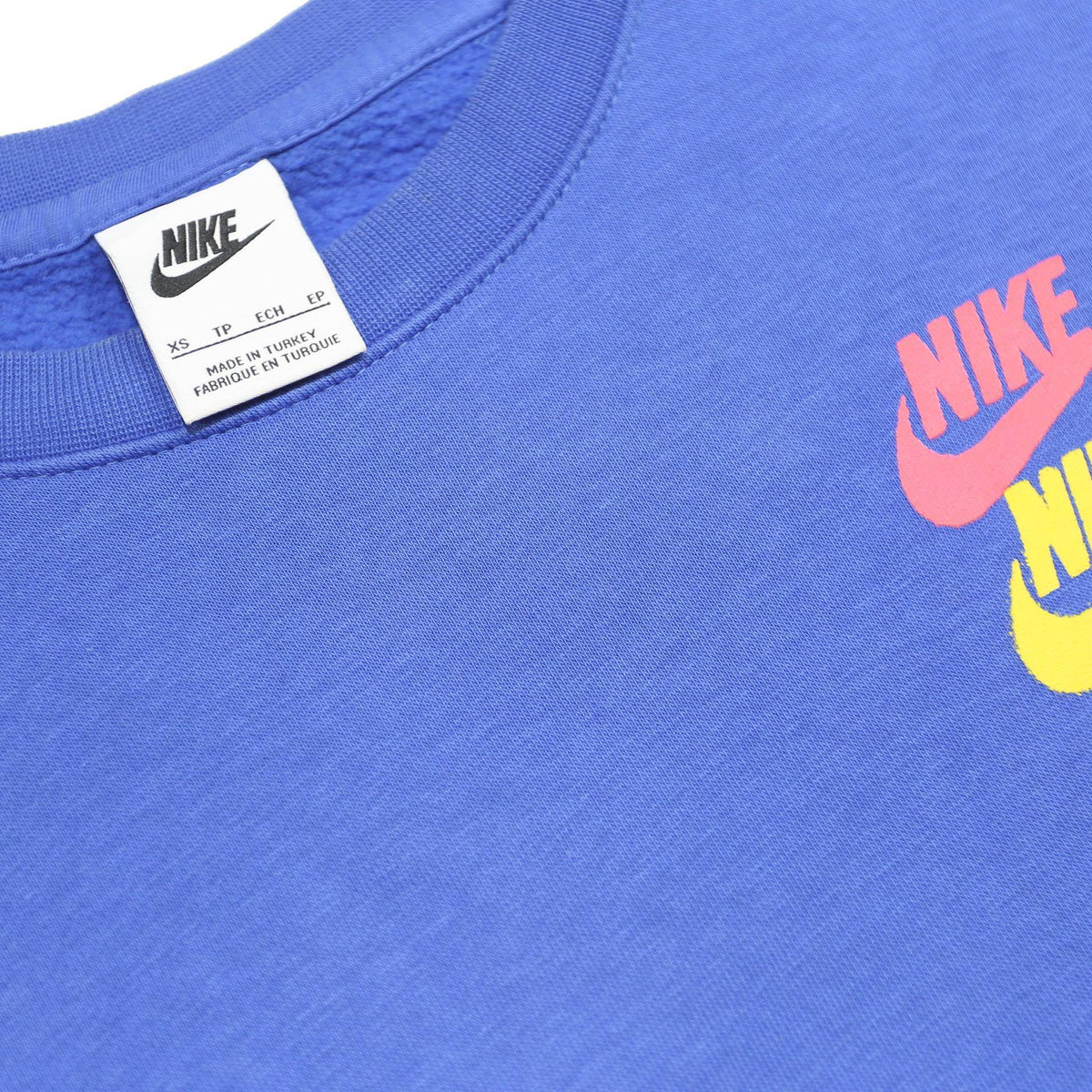 NIKE Mens Blue XS Sweatshirt Cotton Blend Crew Neck Pullover Sport Casual