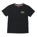 LEVI'S Girls Black 501 Graphic T-Shirt M Short Sleeve Crew Neck Cotton