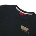 LEVI'S Girls Black 501 Graphic T-Shirt M Short Sleeve Crew Neck Cotton