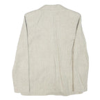 INFO Womens Beige Wool Blend Classic Jacket XXS Button Closure Plain Elegant
