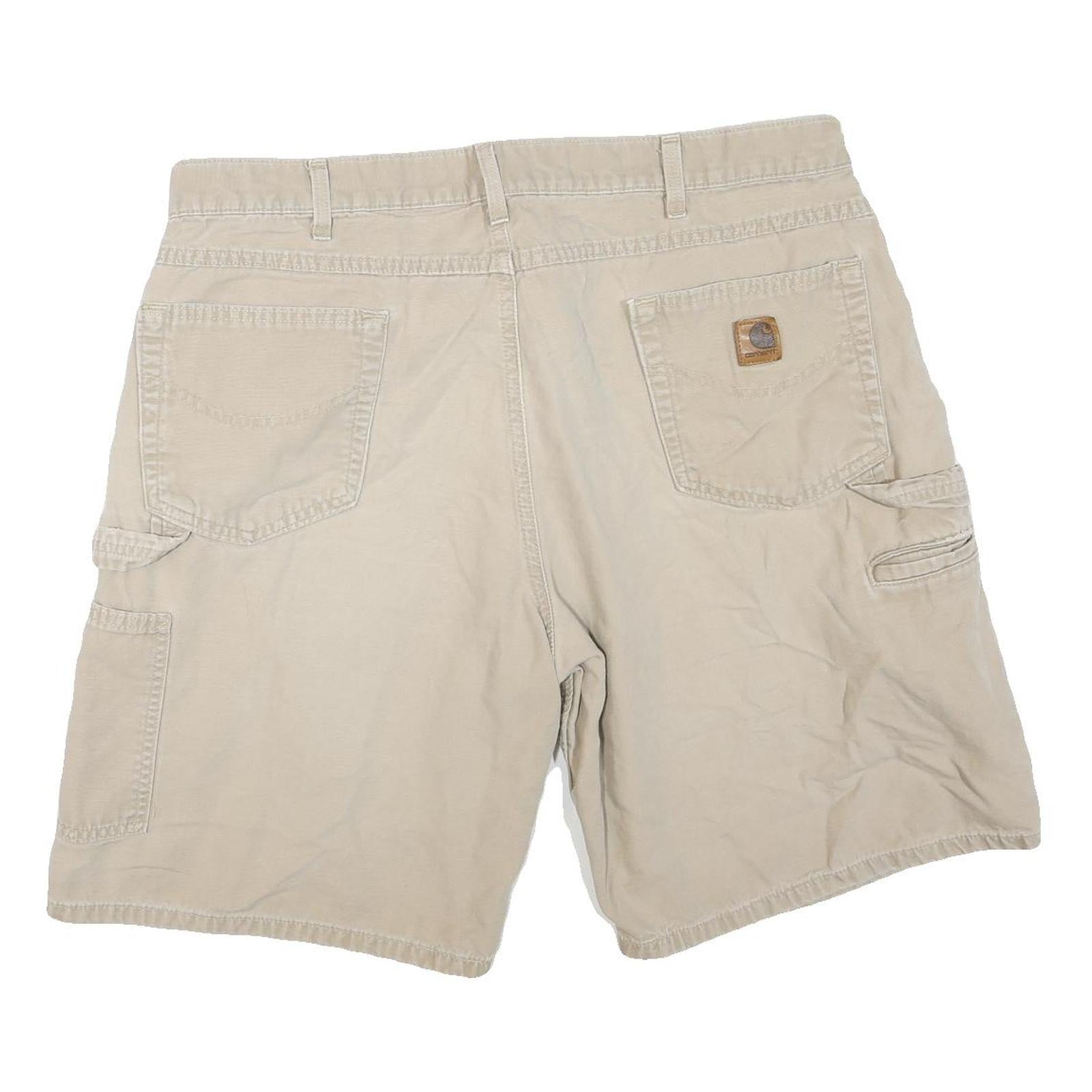 CARHARTT Mens Beige Cotton Blend Casual Shorts XL W38 Workwear Pockets