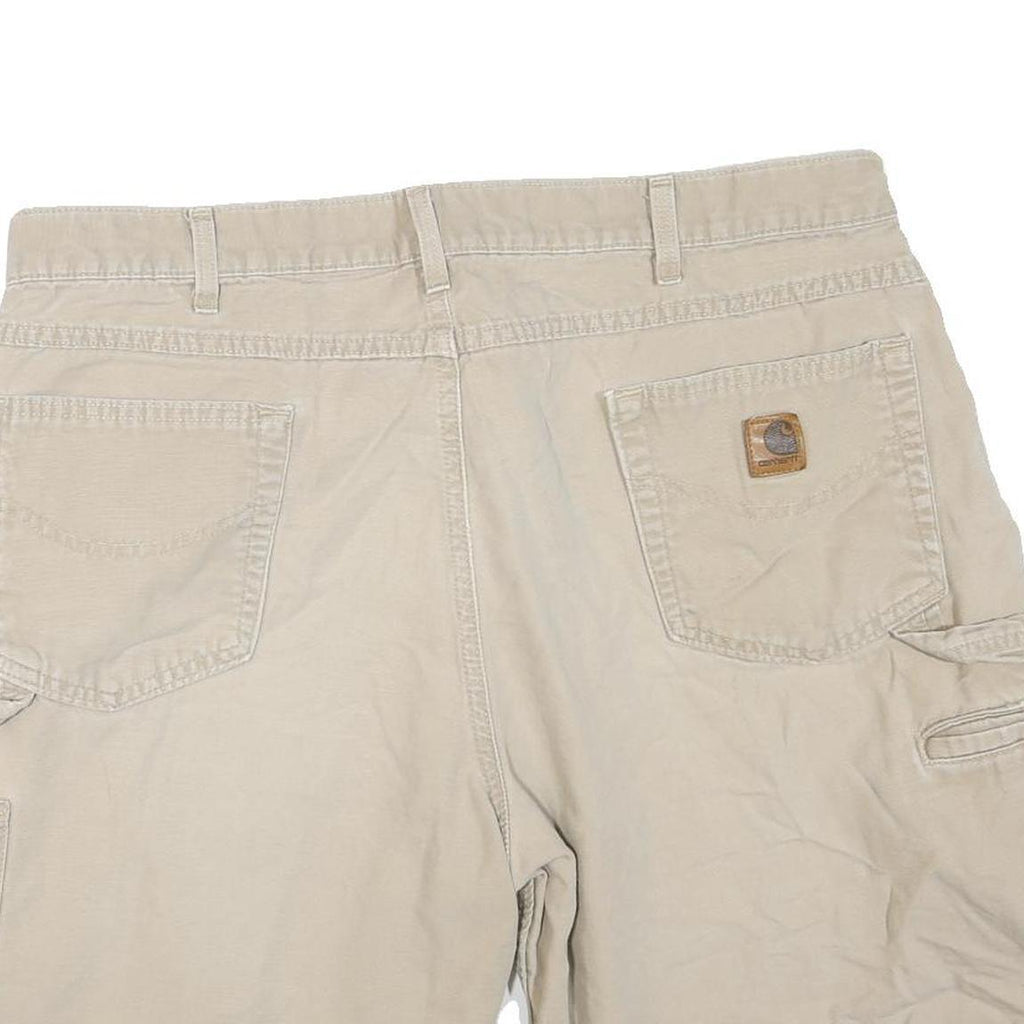 CARHARTT Mens Beige Cotton Blend Casual Shorts XL W38 Workwear Pockets