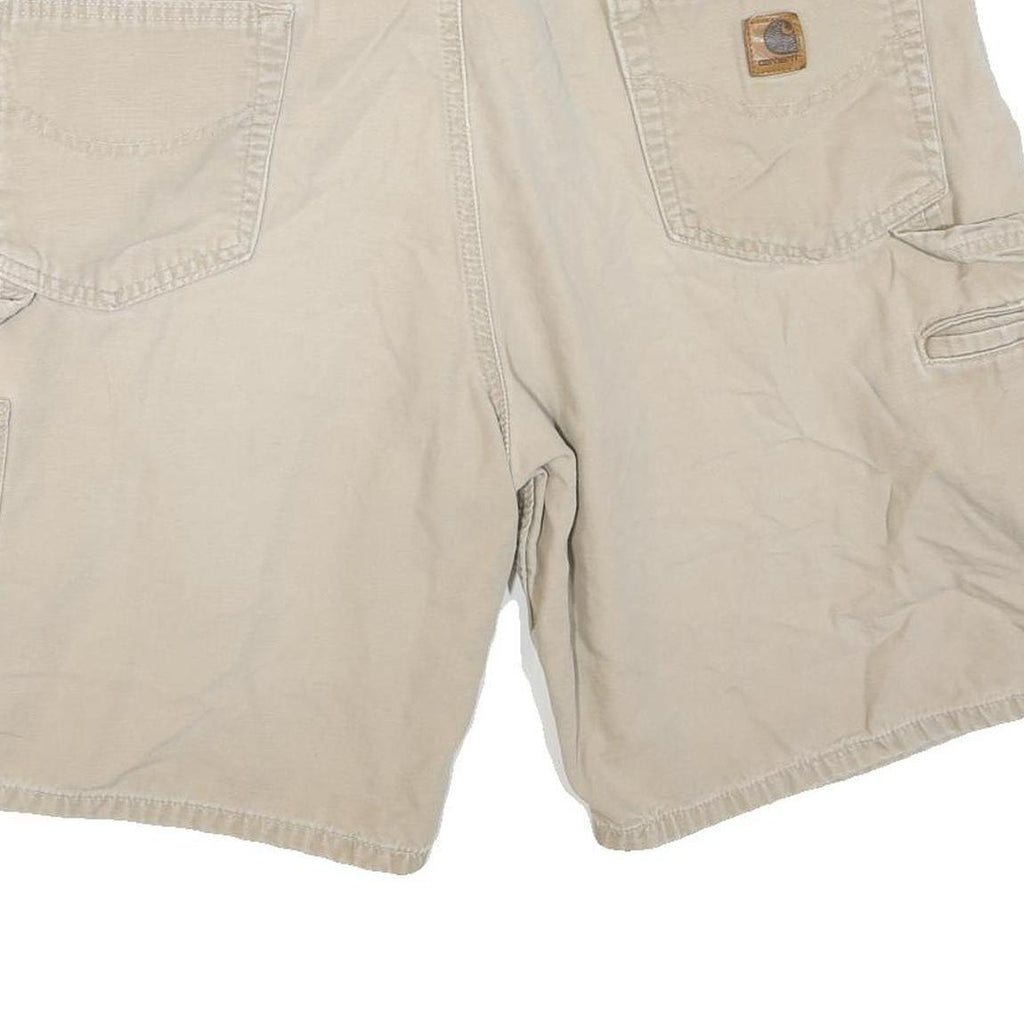 CARHARTT Mens Beige Cotton Blend Casual Shorts XL W38 Workwear Pockets