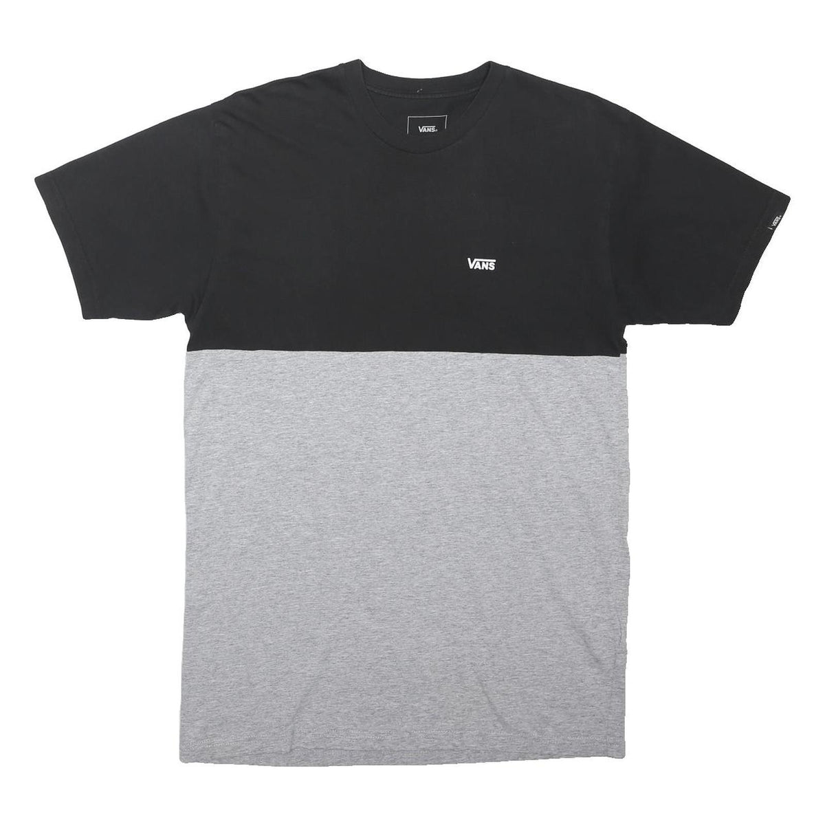 VANS Mens Black & Grey Modern T-Shirt M Short Sleeve Crew Neck Cotton Blend