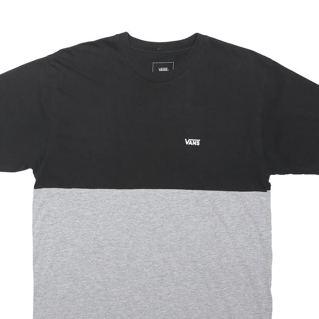 VANS Mens Black & Grey Modern T-Shirt M Short Sleeve Crew Neck Cotton Blend
