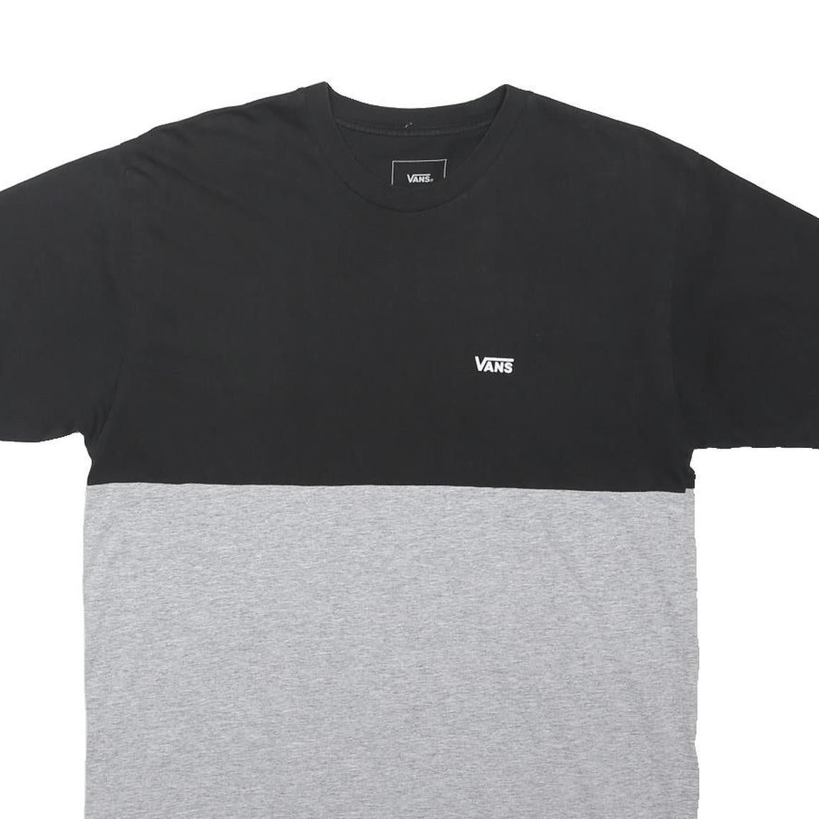 VANS Mens Black & Grey Modern T-Shirt M Short Sleeve Crew Neck Cotton Blend