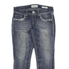 DAYTRIP Womens Jeans Blue Slim Denim Medium W32 L26 Stylish Contrast Stitching