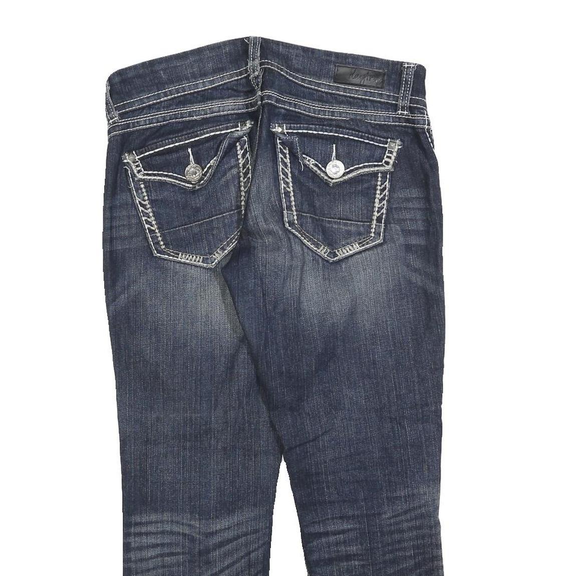 DAYTRIP Womens Jeans Blue Slim Denim Medium W32 L26 Stylish Contrast Stitching