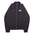 NIKE Mens Black Zip Jacket S Polyester Plain Sports Activewear Casual