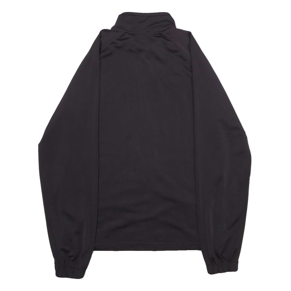 NIKE Mens Black Zip Jacket S Polyester Plain Sports Activewear Casual