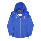 ADIDAS Womens Blue & White Girls Basketball ClimaProof Zip Jacket Polyester