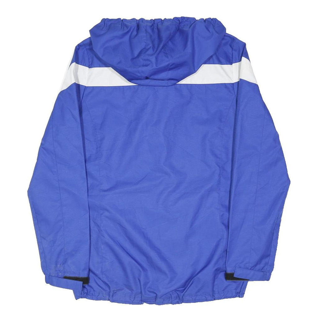ADIDAS Womens Blue & White Girls Basketball ClimaProof Zip Jacket Polyester