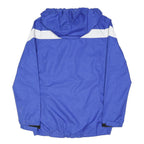 ADIDAS Womens Blue & White Girls Basketball ClimaProof Zip Jacket Polyester