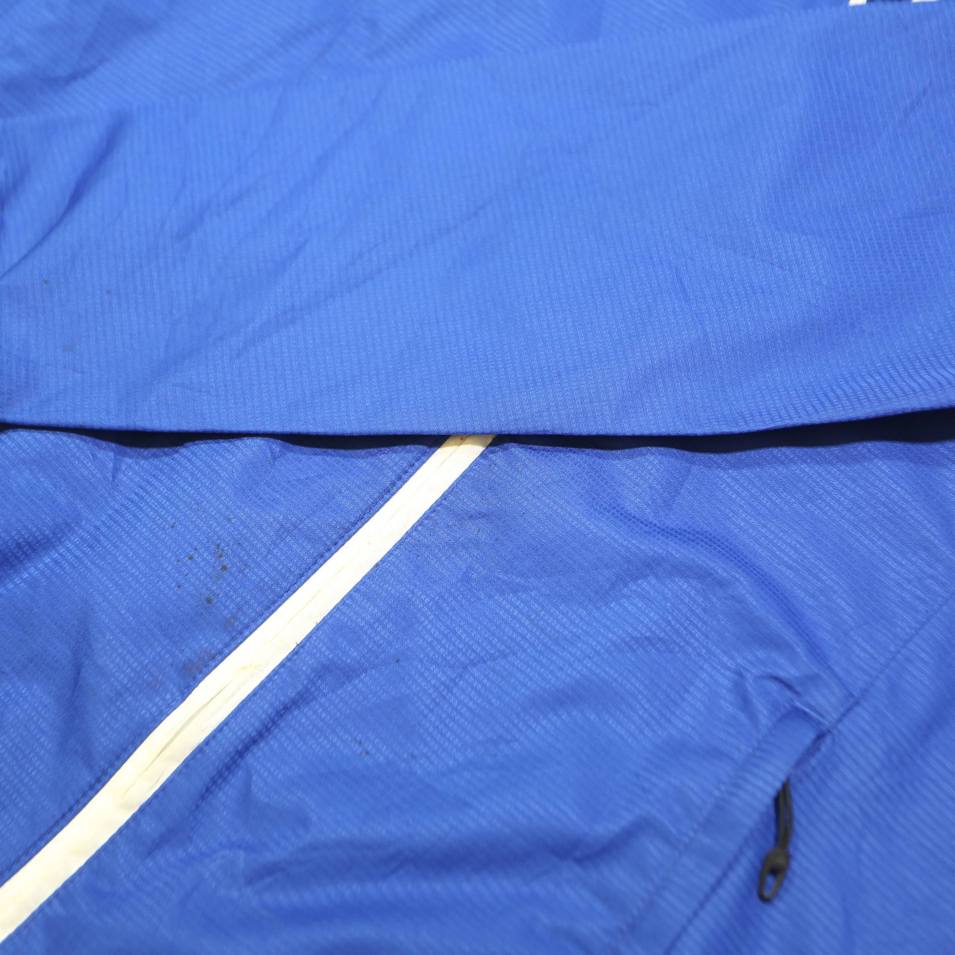 ADIDAS Womens Blue & White Girls Basketball ClimaProof Zip Jacket Polyester