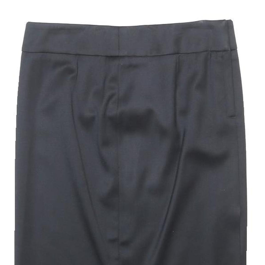 BOSS HUGO BOSS Womens Black Pencil Knee Length Wool Blend Skirt UK 8 Office