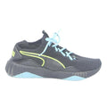 PUMA Defy Sneakers Boys Lace-Up Trainers Black & Blue Synthetic UK 5.5