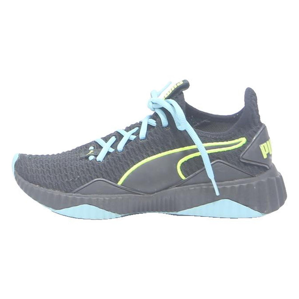 PUMA Defy Sneakers Boys Lace-Up Trainers Black & Blue Synthetic UK 5.5