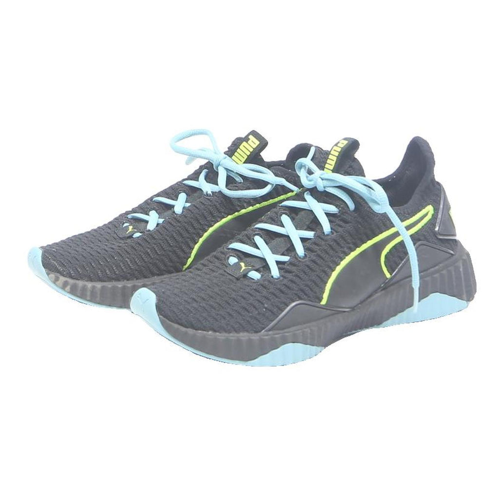 PUMA Defy Sneakers Boys Lace-Up Trainers Black & Blue Synthetic UK 5.5