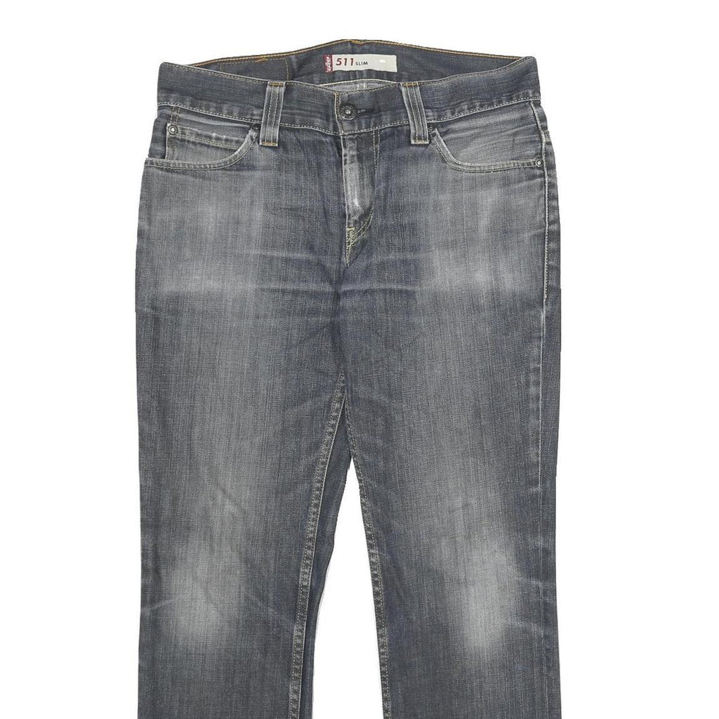 LEVI'S 511 Slim Mens Jeans Blue Slim Straight Denim Medium W33 L30 Classic Style