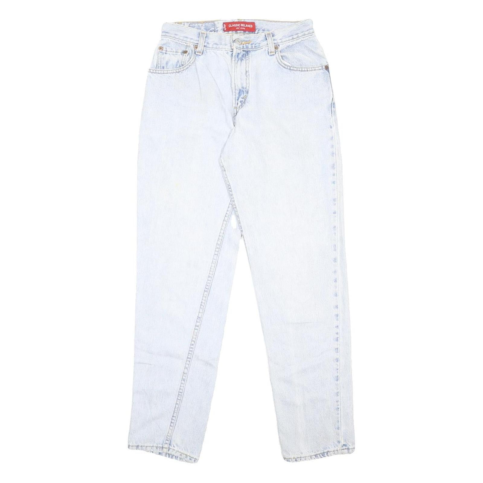 LEVI'S 550 Tapered Womens Jeans Blue Slim Denim Light Wash W27 L30 Relaxed Fit