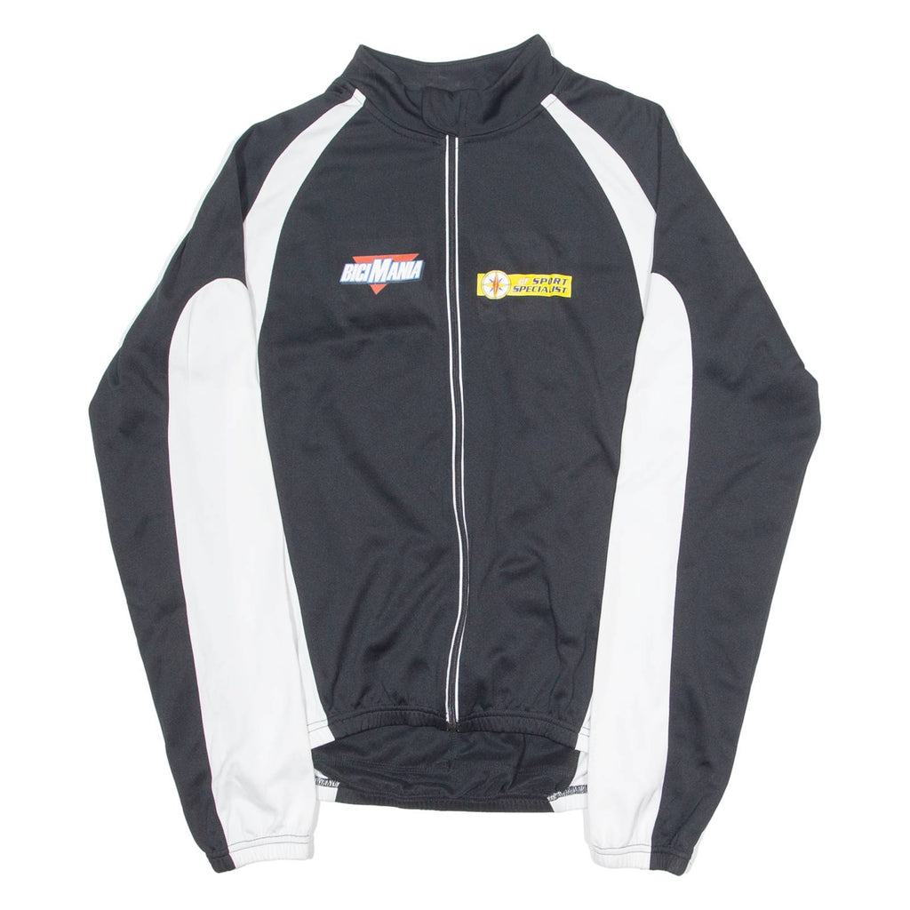 BICIMANIA Cycling Mens Jersey Black Long Sleeve 1/4 Zip XL