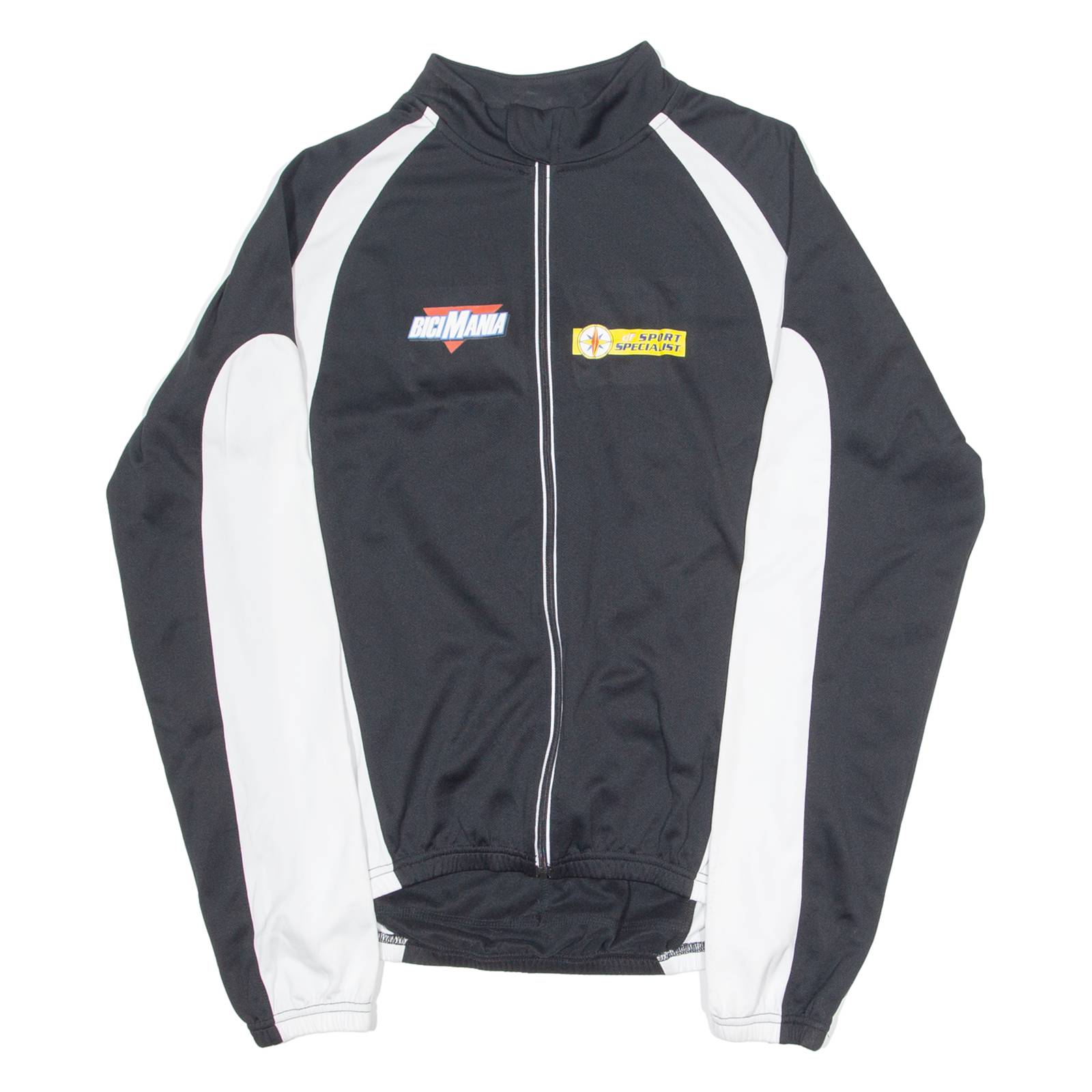 BICIMANIA Cycling Mens Jersey Black Long Sleeve 1/4 Zip XL