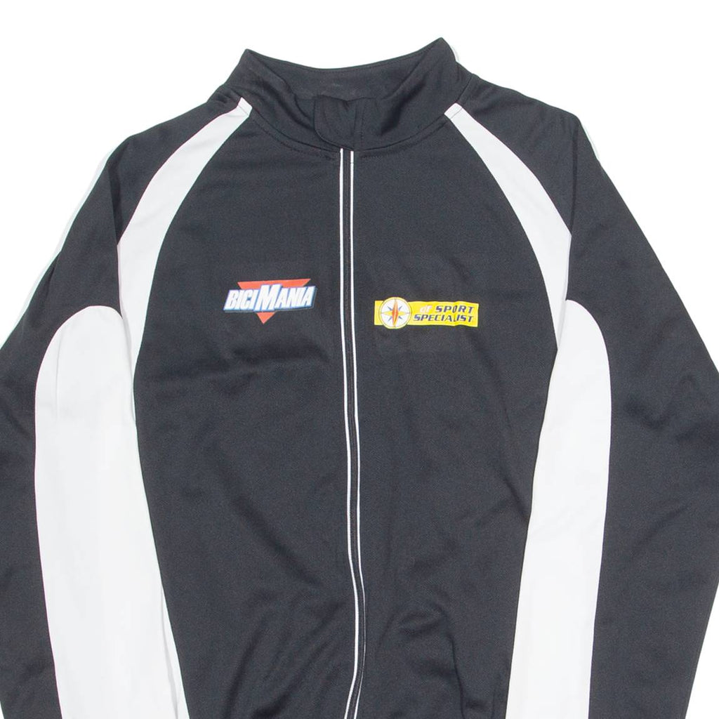 BICIMANIA Cycling Mens Jersey Black Long Sleeve 1/4 Zip XL