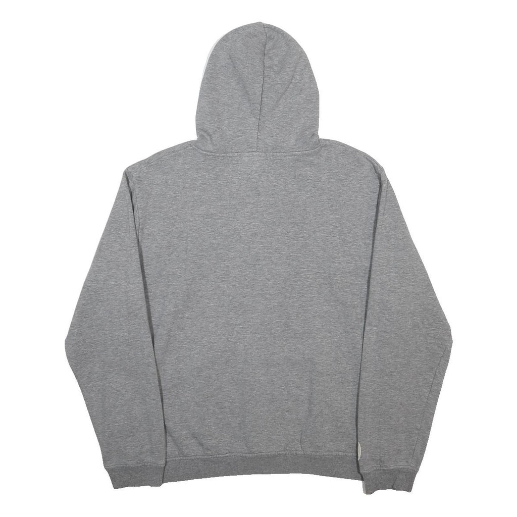 KAPPA Mens Grey & Black Hoodie L Cotton Blend Logo Pullover Casual Sweatshirt