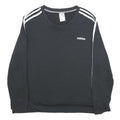 ADIDAS Womens Black Sweatshirt Crew Neck L Cotton Blend Sport Casual