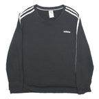 ADIDAS Womens Black Sweatshirt Crew Neck L Cotton Blend Sport Casual