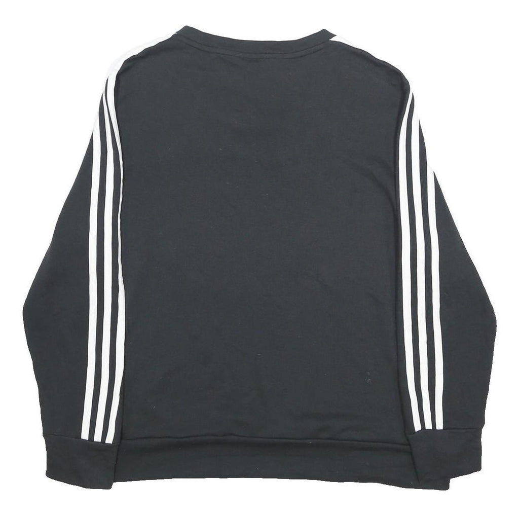 ADIDAS Womens Black Sweatshirt Crew Neck L Cotton Blend Sport Casual