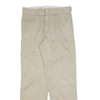DICKIES Mens Cotton Blend Beige Regular Fit Straight Leg Trousers W30 L32