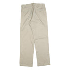 DICKIES Mens Cotton Blend Beige Regular Fit Straight Leg Trousers W30 L32