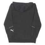 PUMA Mens Black Cotton Blend Pullover Hoodie M Sports Logo Sweatshirt