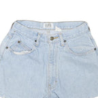 SOSTANZA Womens Shorts Blue Denim Casual M W26 Frayed Hem Relaxed Fit