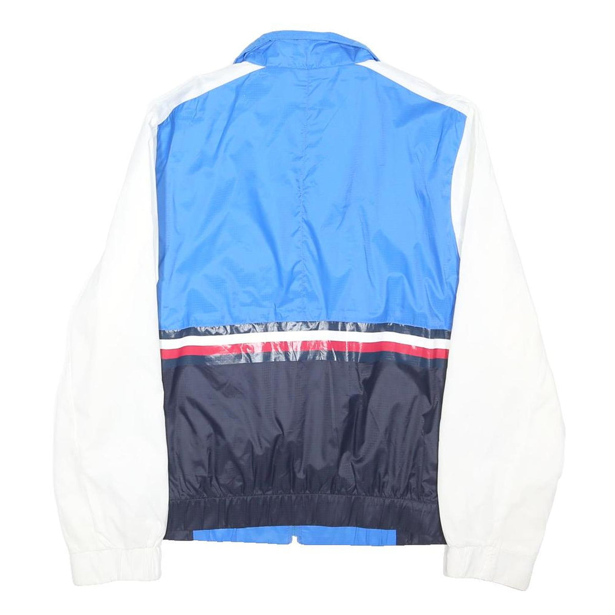TOMMY HILFIGER Mens Blue & White Colourblock Track Jacket M Polyester