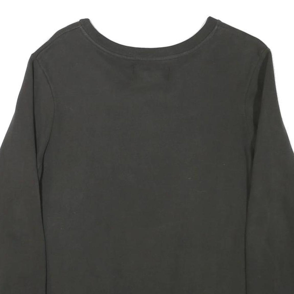 CALVIN KLEIN JEANS Mens Black Cotton Blend Crew Neck XS Logo Print Sweatshirt