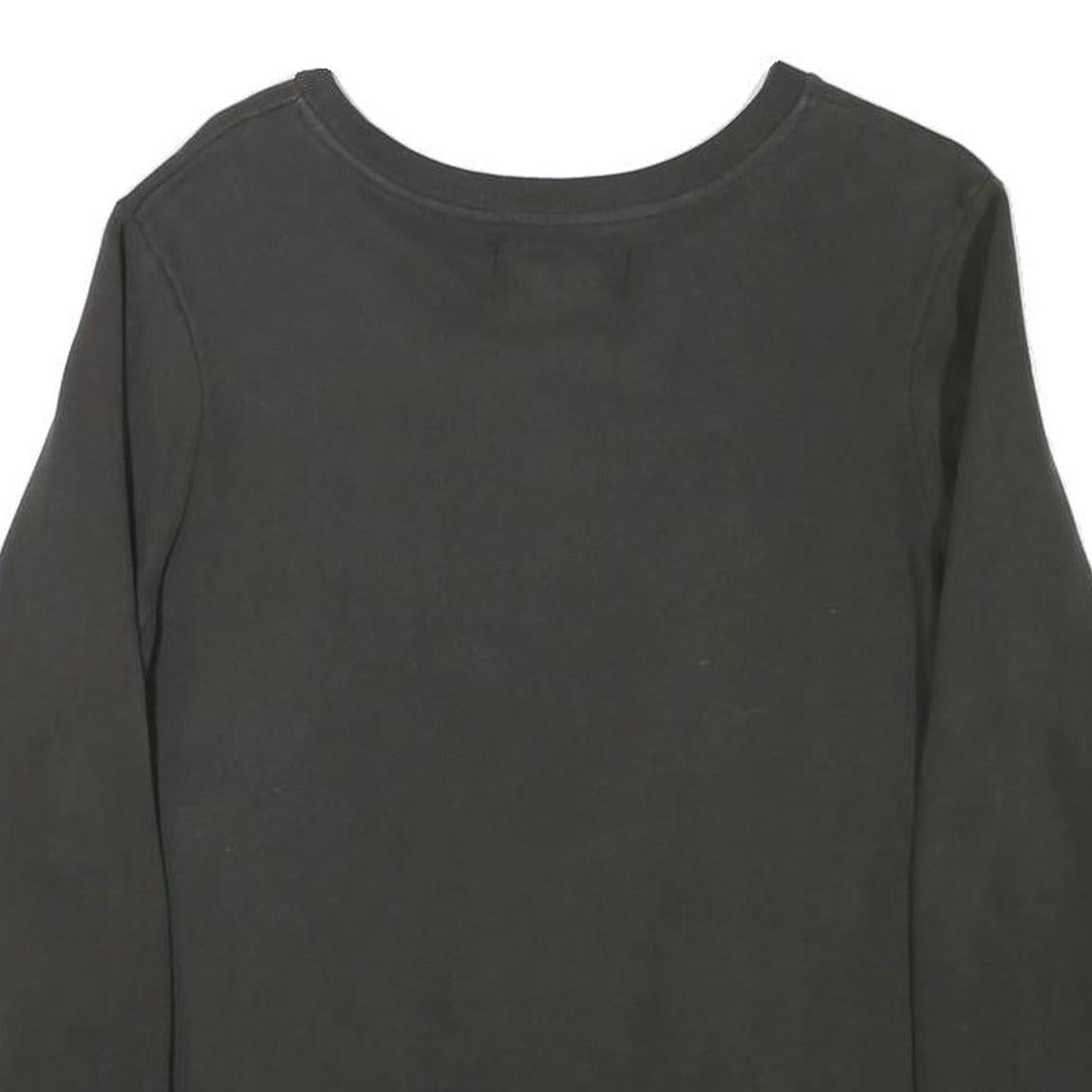 CALVIN KLEIN JEANS Mens Black Cotton Blend Crew Neck XS Logo Print Sweatshirt