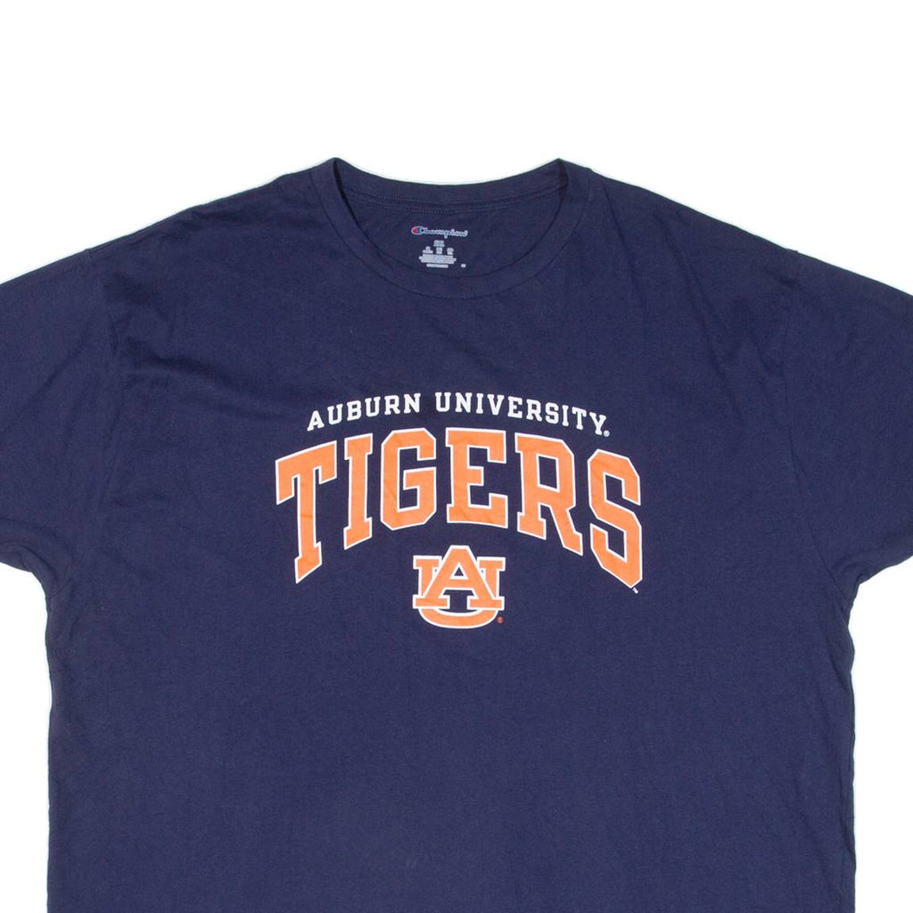 CHAMPION Auburn University Tigers Mens T-Shirt Blue USA 2XL