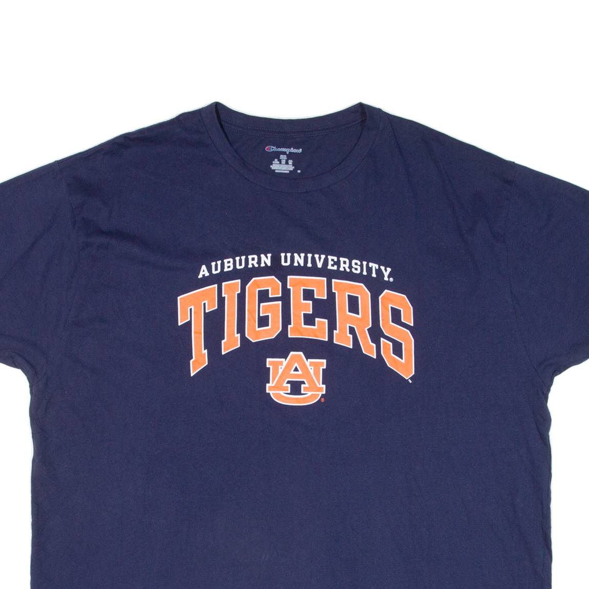 CHAMPION Auburn University Tigers Mens T-Shirt Blue USA 2XL