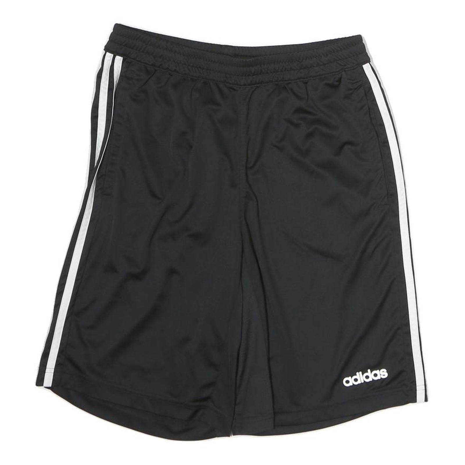 ADIDAS Mens Black Casual Shorts M W27 Sportswear Polyester Strip Design