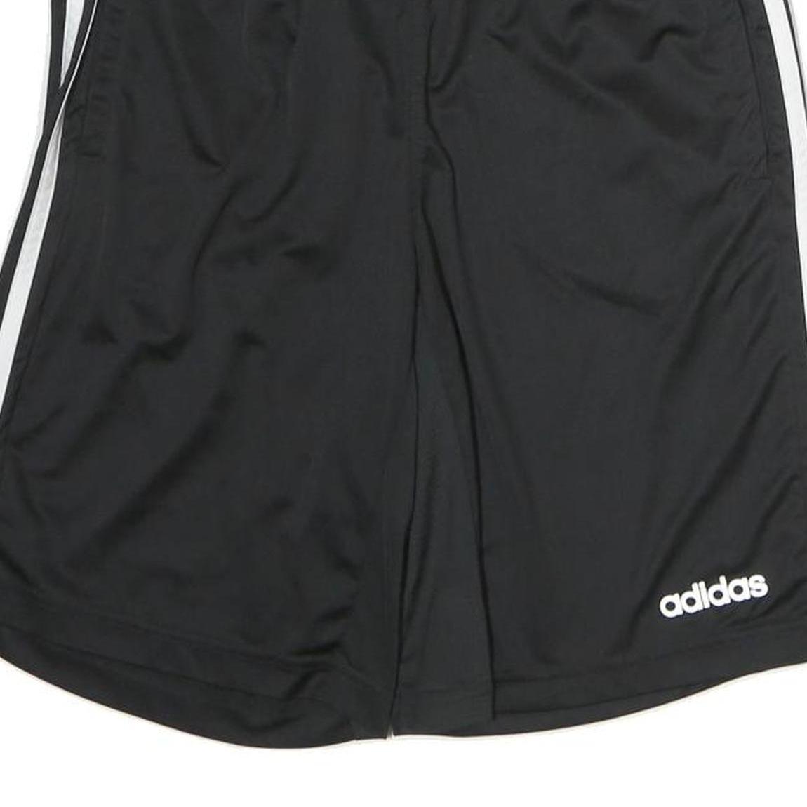 ADIDAS Mens Black Casual Shorts M W27 Sportswear Polyester Strip Design