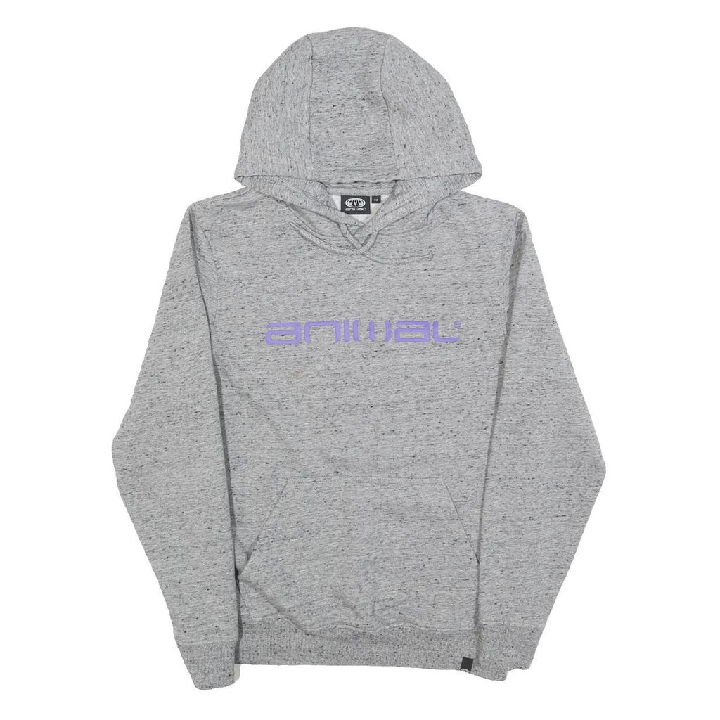 ANIMAL Womens Grey Hoodie XS Cotton Blend Pullover Casual Hooded Sweatshirt